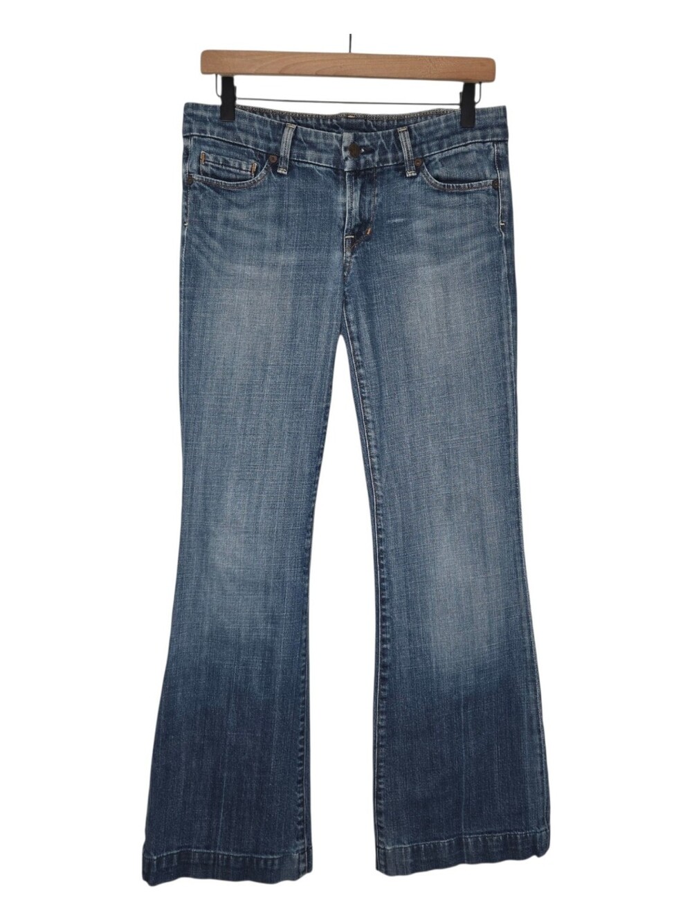 Citizens Of Humanity Womens Dunaway Stretch Low Waist Full Flare Leg Jeans 28